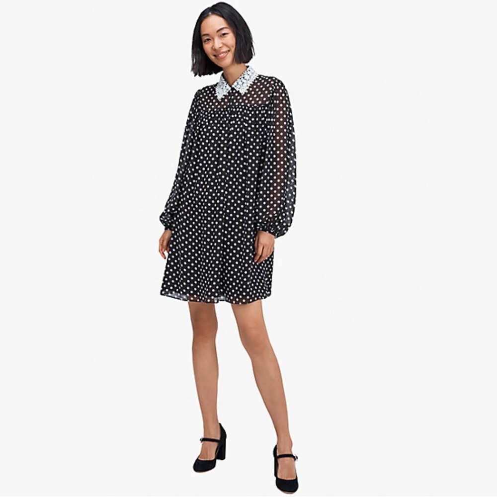 Kate spade domino dot swing dress
